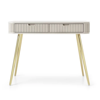 Toaletní stolek LOTAS - kašmír / zlatý