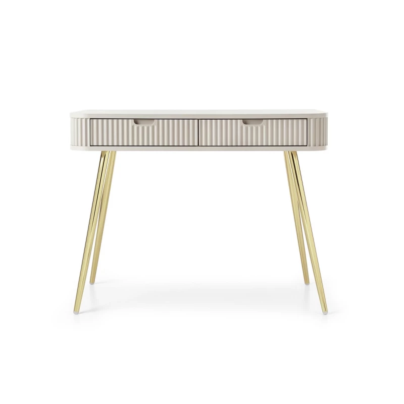 Toaletní stolek LOTAS - kašmír / zlatý
