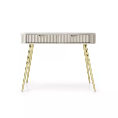 Toaletní stolek LOTAS - kašmír / zlatý