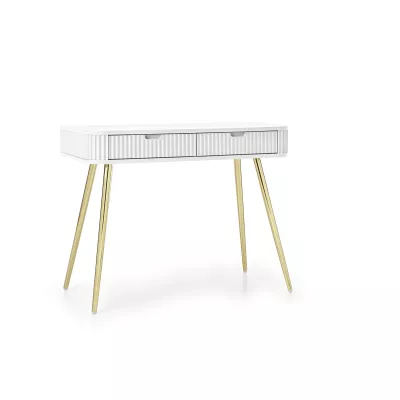 Toaletní stolek LOTAS - bílý / zlatý