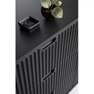 Toaletní stolek LOTAS - černý / zlatý