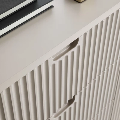 Toaletní stolek LOTAS - kašmír / zlatý