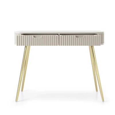 Toaletní stolek LOTAS - černý / zlatý