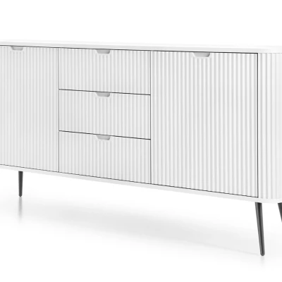 Kombinovaná komoda LOTAS - bílá / černá