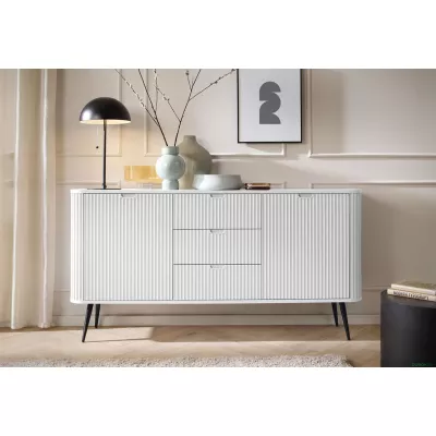 Kombinovaná komoda LOTAS - bílá / černá