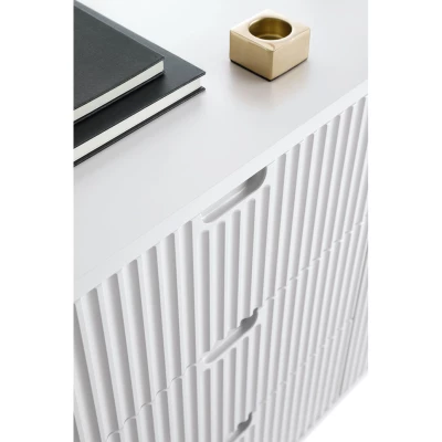 Kombinovaná komoda LOTAS - bílá / černá