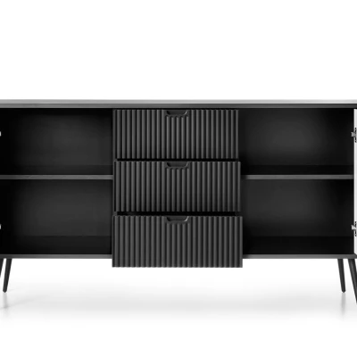 Kombinovaná komoda LOTAS - bílá / černá