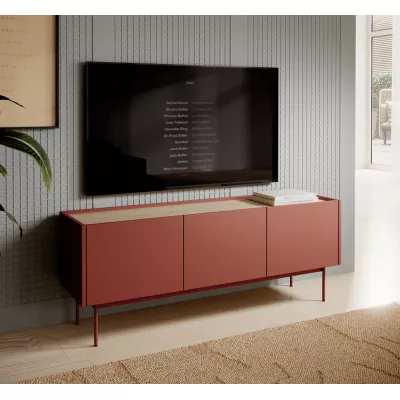 TV stolek PAULIEN - cihlový