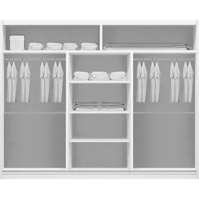 Šatní skříň 250 NEVENA s posuvnými dveřmi - dub craft zlatý / černá