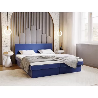 Čalouněná postel 180x200 AVRIL 1 s úložným prostorem - tmavě modrá