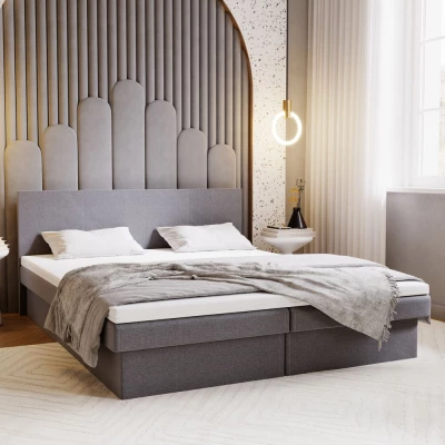 Čalouněná postel 180x200 AVRIL 2 s úložným prostorem - světle šedá 2