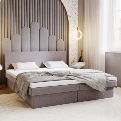 Čalouněná postel 160x200 AVRIL 2 s úložným prostorem - světle šedá 1