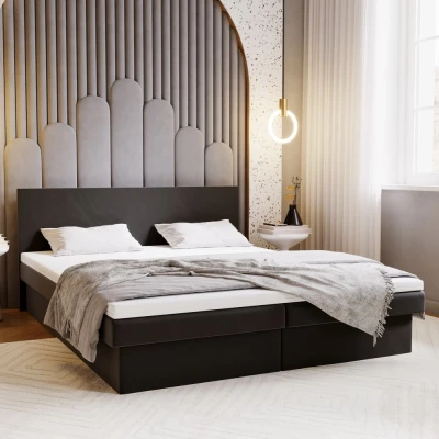 Čalouněná postel 160x200 AVRIL 1 s úložným prostorem - čokoládová
