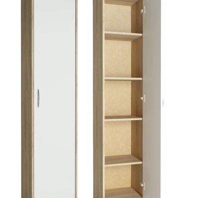 Regál MAREK - dub sonoma / bílý