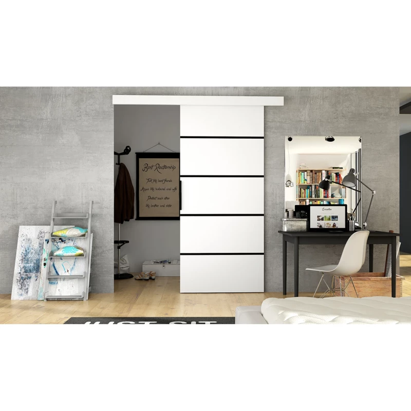 Posuvné dveře ILAS 6 - šířka 96 cm, bílé