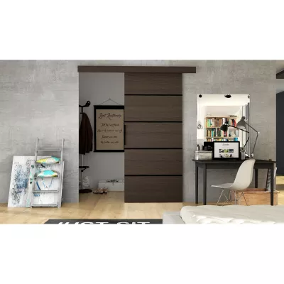 Posuvné dveře ILAS 6 - šířka 86 cm, hnědé