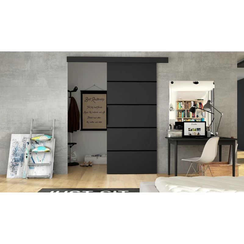 Posuvné dveře ILAS 6 - šířka 86 cm, černé