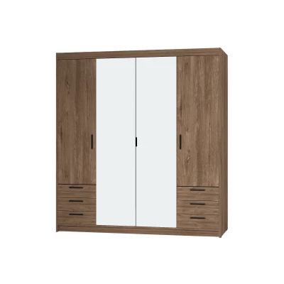 Šatní skříň 177 PILINA se zrcadly - dub lefkas