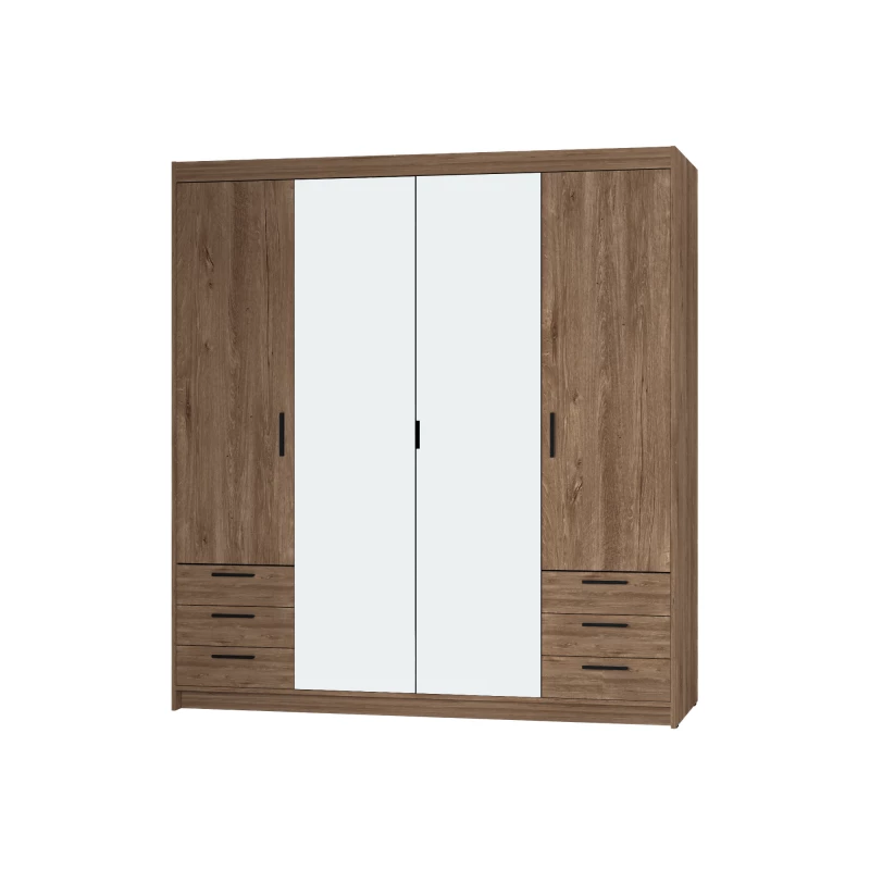 Šatní skříň 177 PILINA se zrcadly - dub lefkas