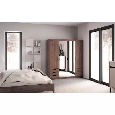 Šatní skříň 177 PILINA se zrcadly - dub lefkas