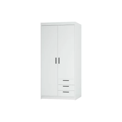 Dvoudveřová skříň 90 PILINA se šuplíky - bílá