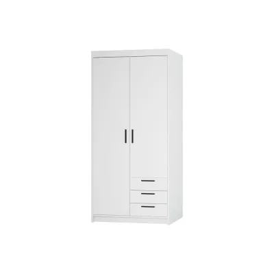 Dvoudveřová skříň 90 PILINA se šuplíky - bílá