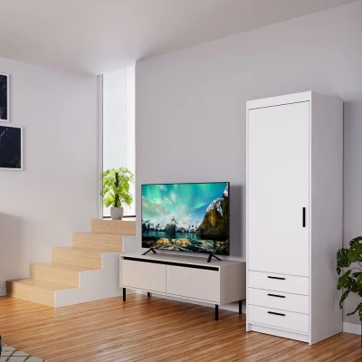 Policová skříň 60 PILINA se šuplíky - bílá