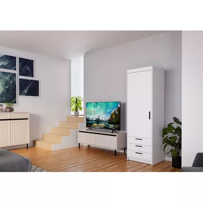 Policová skříň 60 PILINA se šuplíky - bílá