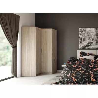 Rohová skříň 98 PILINA s policemi - dub sonoma