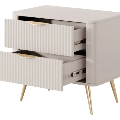 Noční stolek CARTAGE - černý grafit