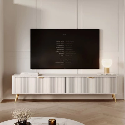 Široký stolek pod televizi CARTAGE - béžový