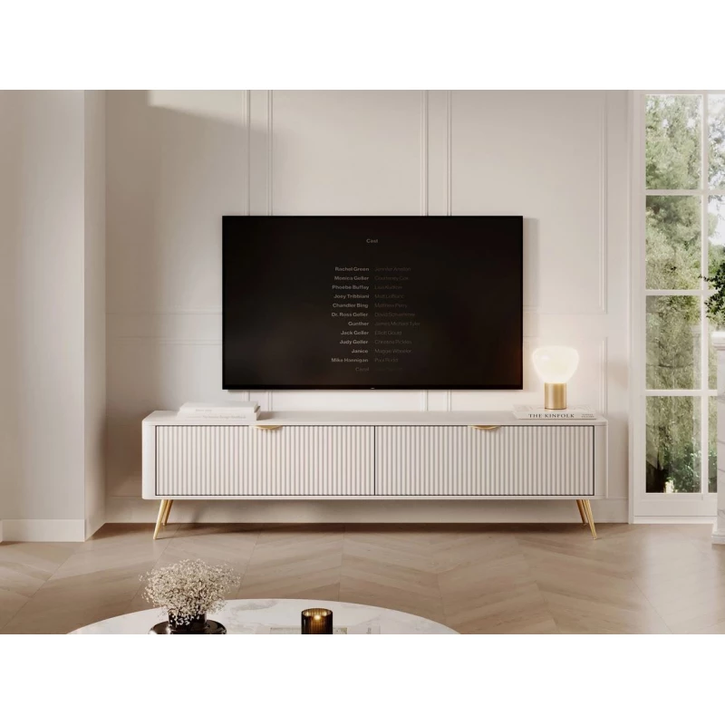 Široký stolek pod televizi CARTAGE - béžový