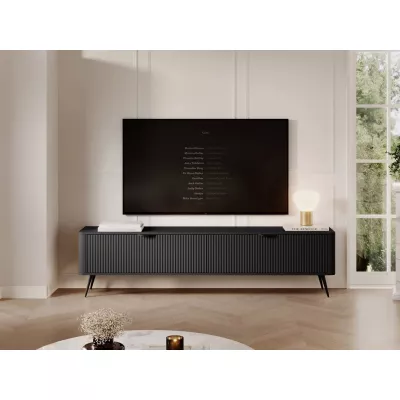 Široký stolek pod televizi CARTAGE - černý grafit