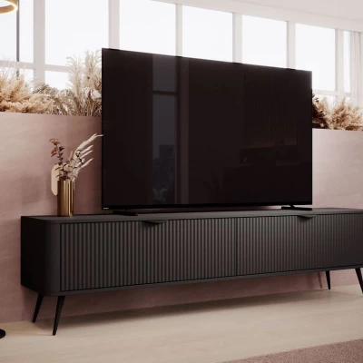 Široký stolek pod televizi CARTAGE - černý grafit