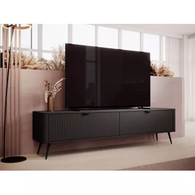 Široký stolek pod televizi CARTAGE - černý grafit