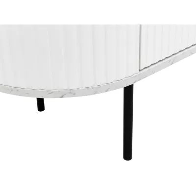 Televizní stolek KORDY - mramor tmavý / černý