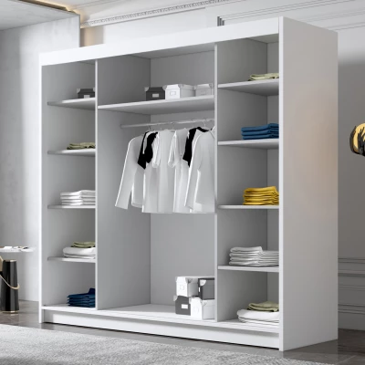 Šatní skříň 200 cm s posuvnými dveřmi TIOGA - černá