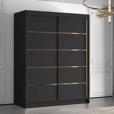 Vysoká šatní skříň 150 cm TENAHA - černá