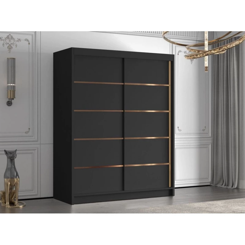 Vysoká šatní skříň 150 cm TENAHA - černá