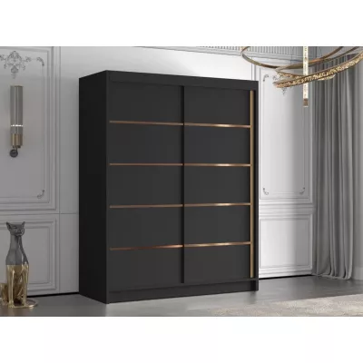 Vysoká šatní skříň 150 cm TENAHA - černá