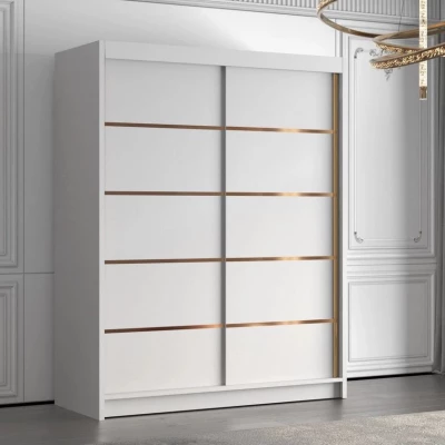 Vysoká šatní skříň 150 cm TENAHA - bílá