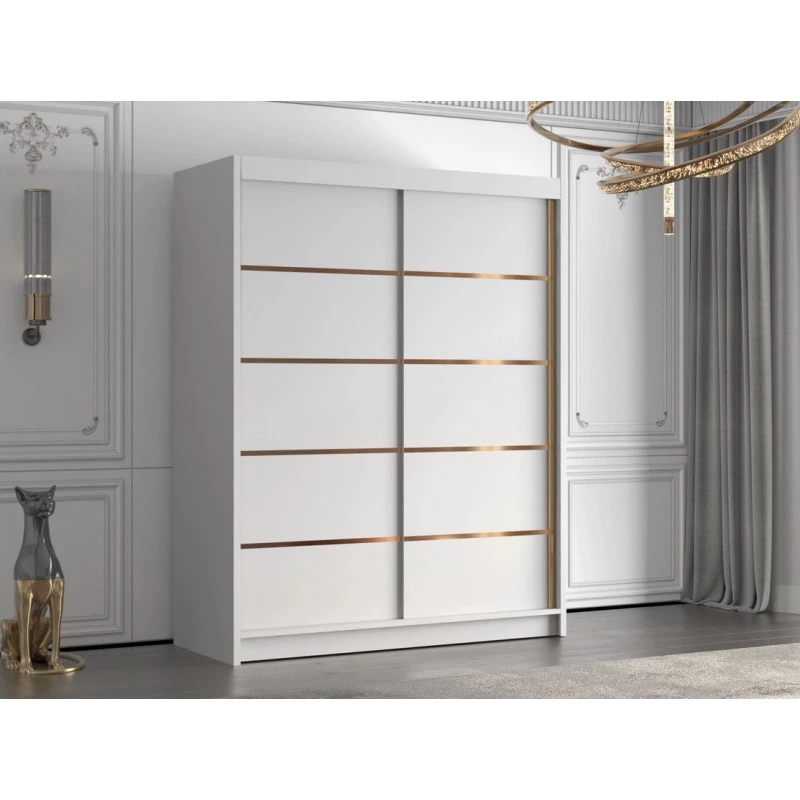 Vysoká šatní skříň 150 cm TENAHA - bílá