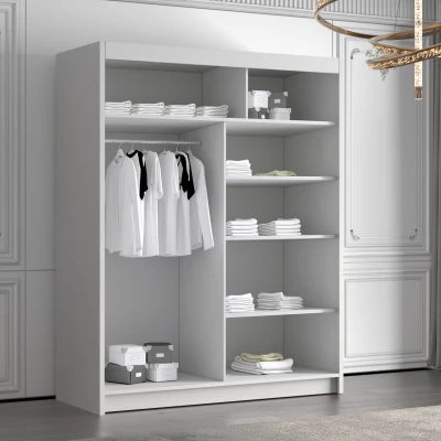 Vysoká šatní skříň 150 cm TENAHA - černá