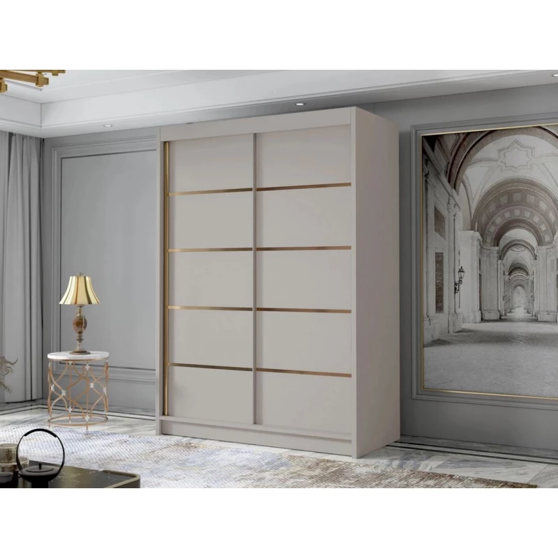 Úzká šatní skříň 120 cm STOWEL - kašmír