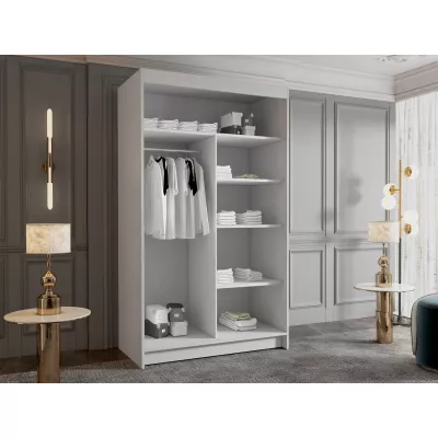 Úzká šatní skříň 100 cm se zrcadlem SINTON - černá