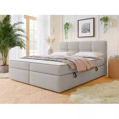 Americká manželská postel 140x200 ZENDER - studená béžová + topper ZDARMA