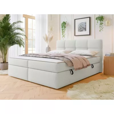 Americká manželská postel 140x200 ZENDER - smetanová + topper ZDARMA