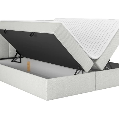 Americká manželská postel 140x200 ZENDER - světlá šedá + topper ZDARMA