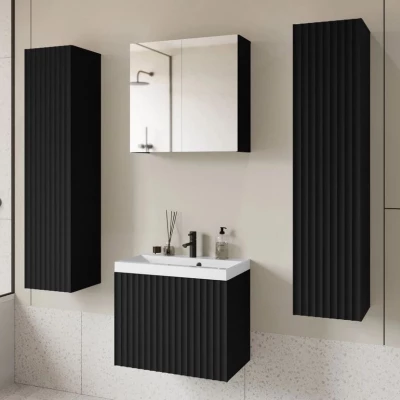 Koupelnový nábytek se zrcadlem CASTERA XL - černý grafit