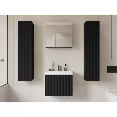 Koupelnový nábytek se zrcadlem CASTERA XL - černý grafit